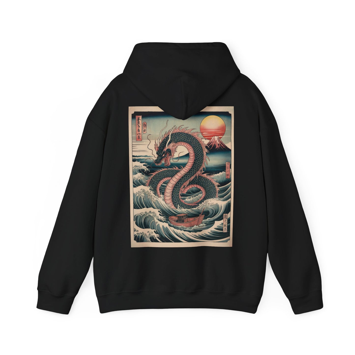 Dragon Wave Hoodie - Unisex Oversized Organic Sweatshirt