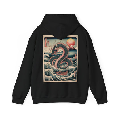 Dragon Wave Hoodie - Unisex Oversized Organic Sweatshirt