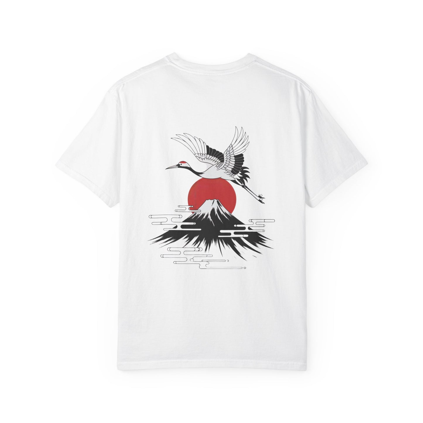 Crane & Rising Sun Mountain T-shirt