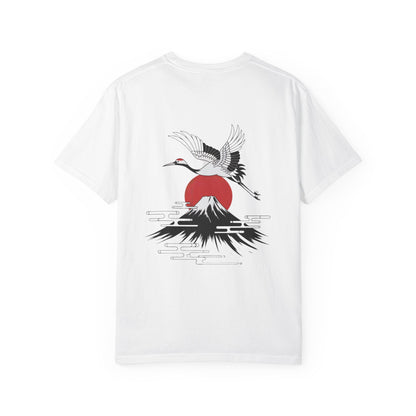 Crane & Rising Sun Mountain T-shirt