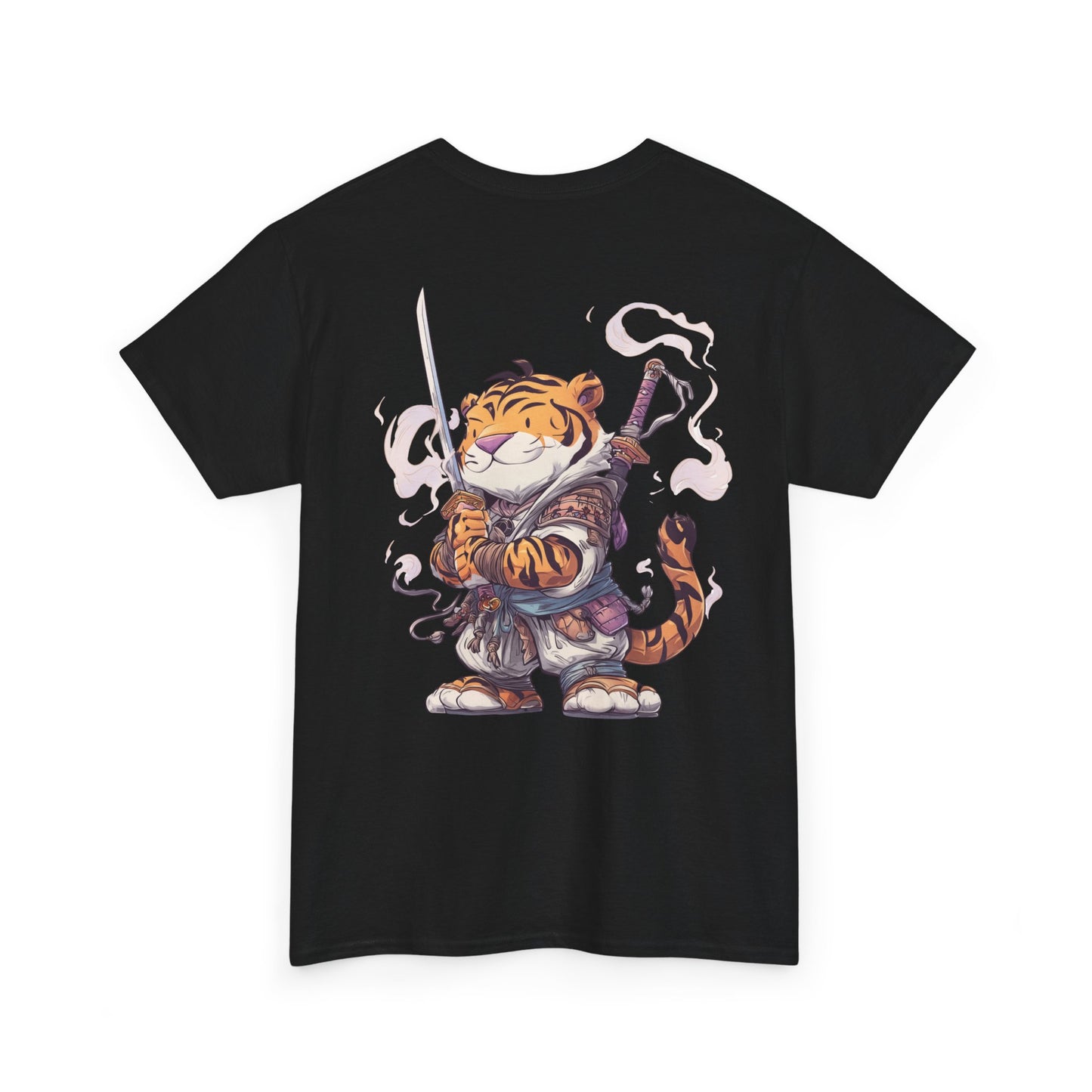 Tee - Tiger Samurai Cute Warrior Cat Graphic T-Shirt