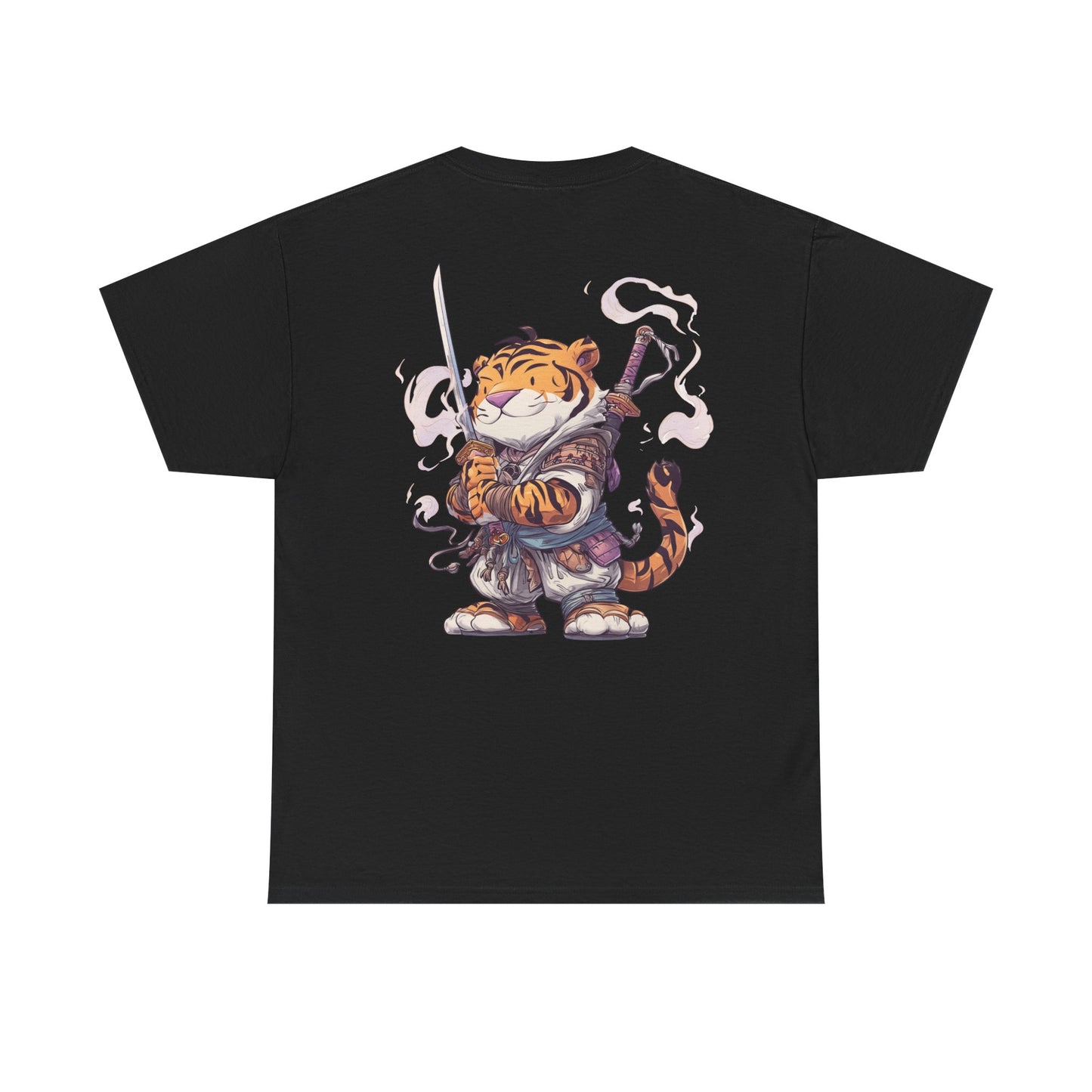 Tee - Tiger Samurai Cute Warrior Cat Graphic T-Shirt