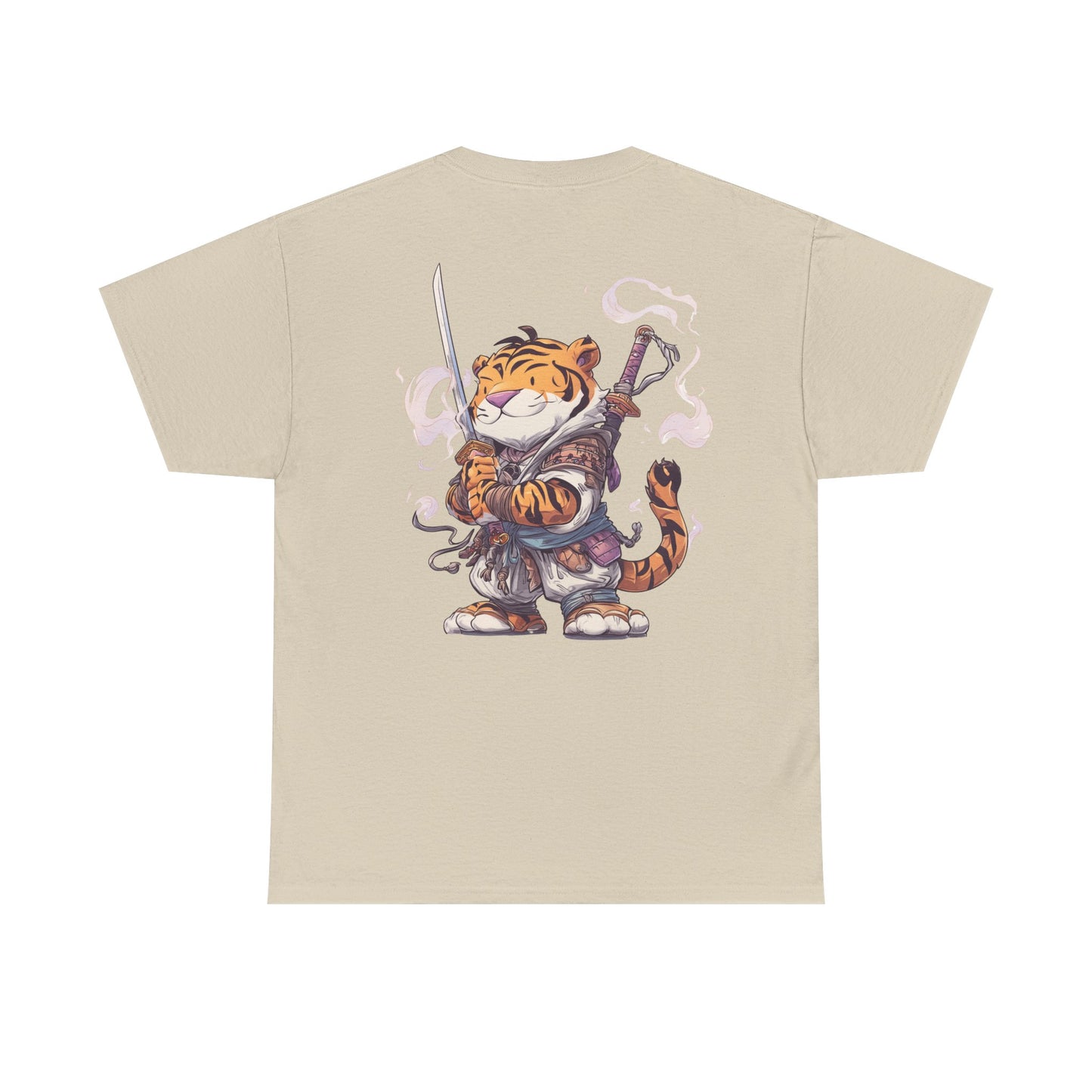 Tee - Tiger Samurai Cute Warrior Cat Graphic T-Shirt