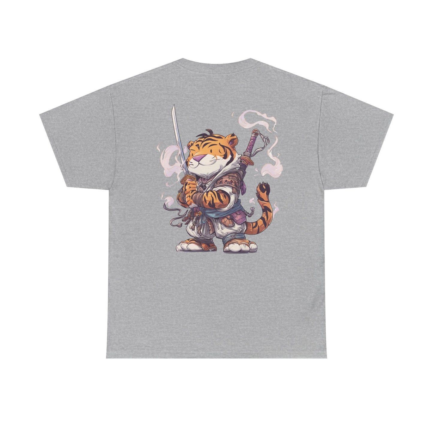 Tee - Tiger Samurai Cute Warrior Cat Graphic T-Shirt