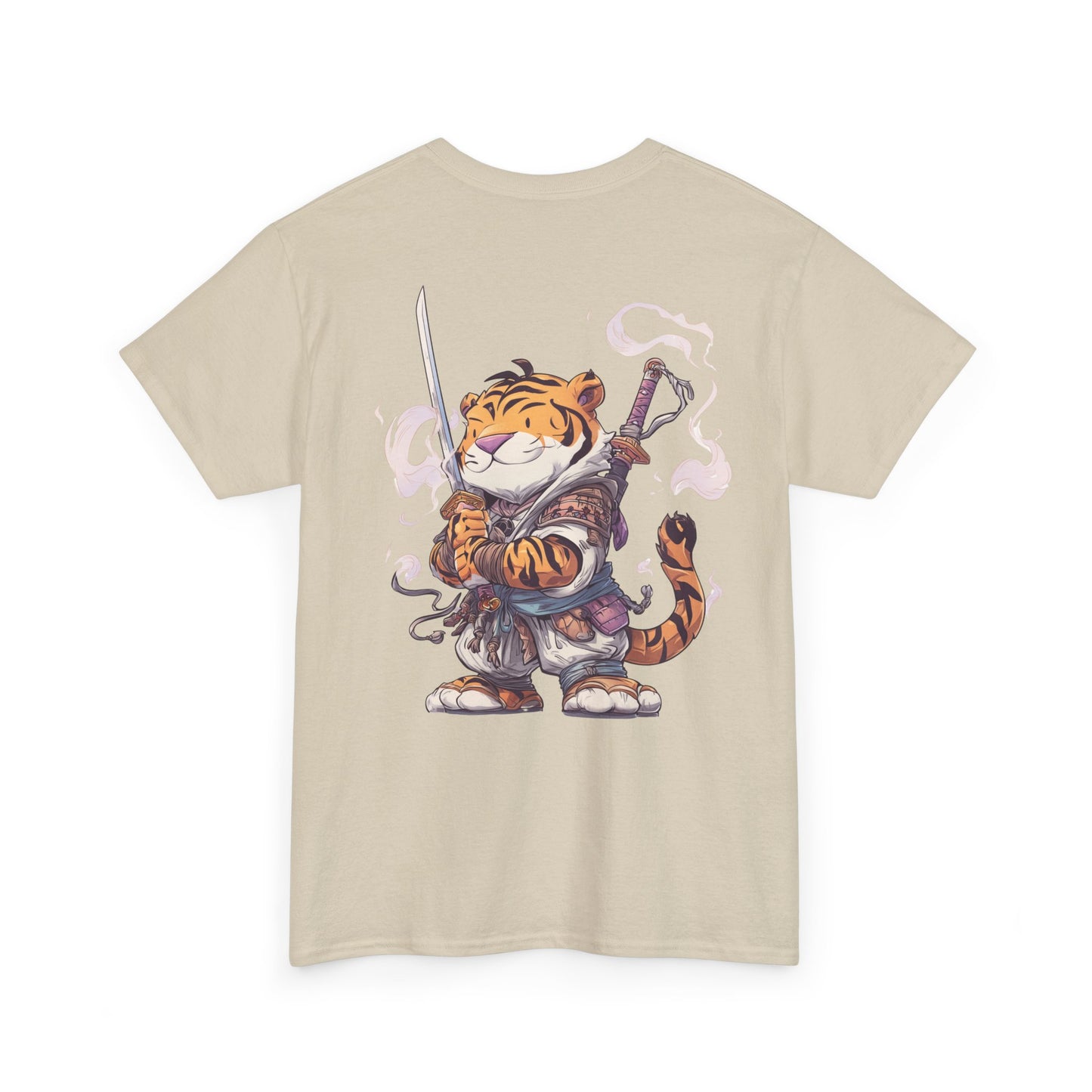Tee - Tiger Samurai Cute Warrior Cat Graphic T-Shirt