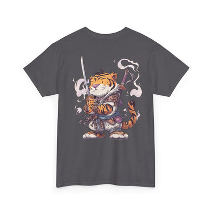 Tee - Tiger Samurai Cute Warrior Cat Graphic T-Shirt