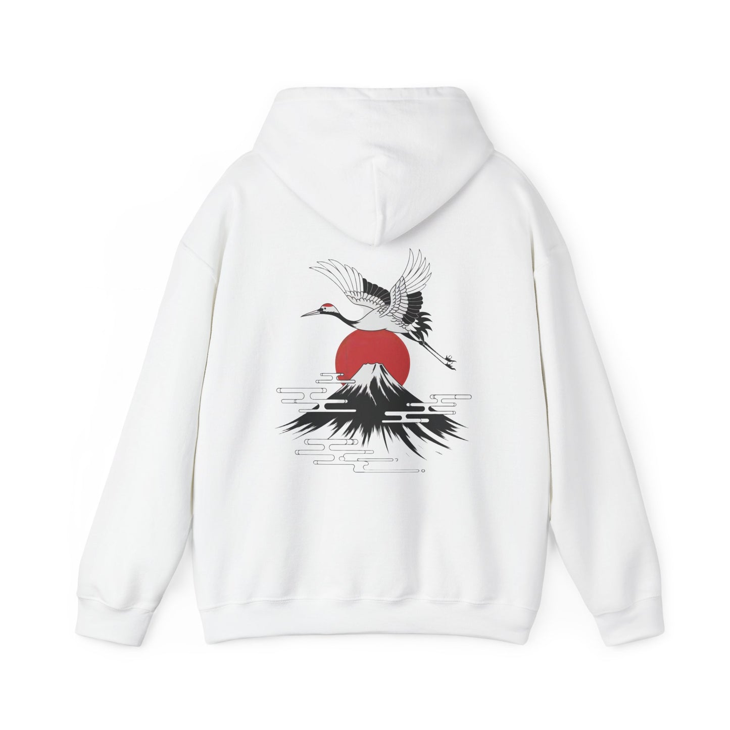 Crane & Rising Sun Mountain Hoodie