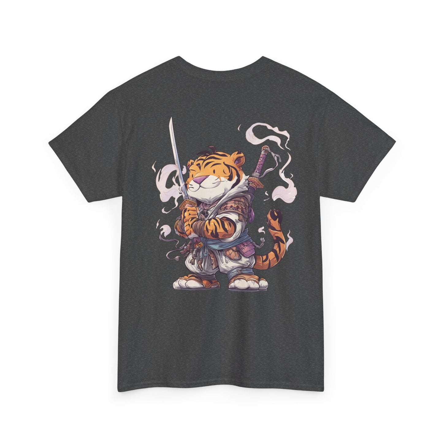 Tee - Tiger Samurai Cute Warrior Cat Graphic T-Shirt