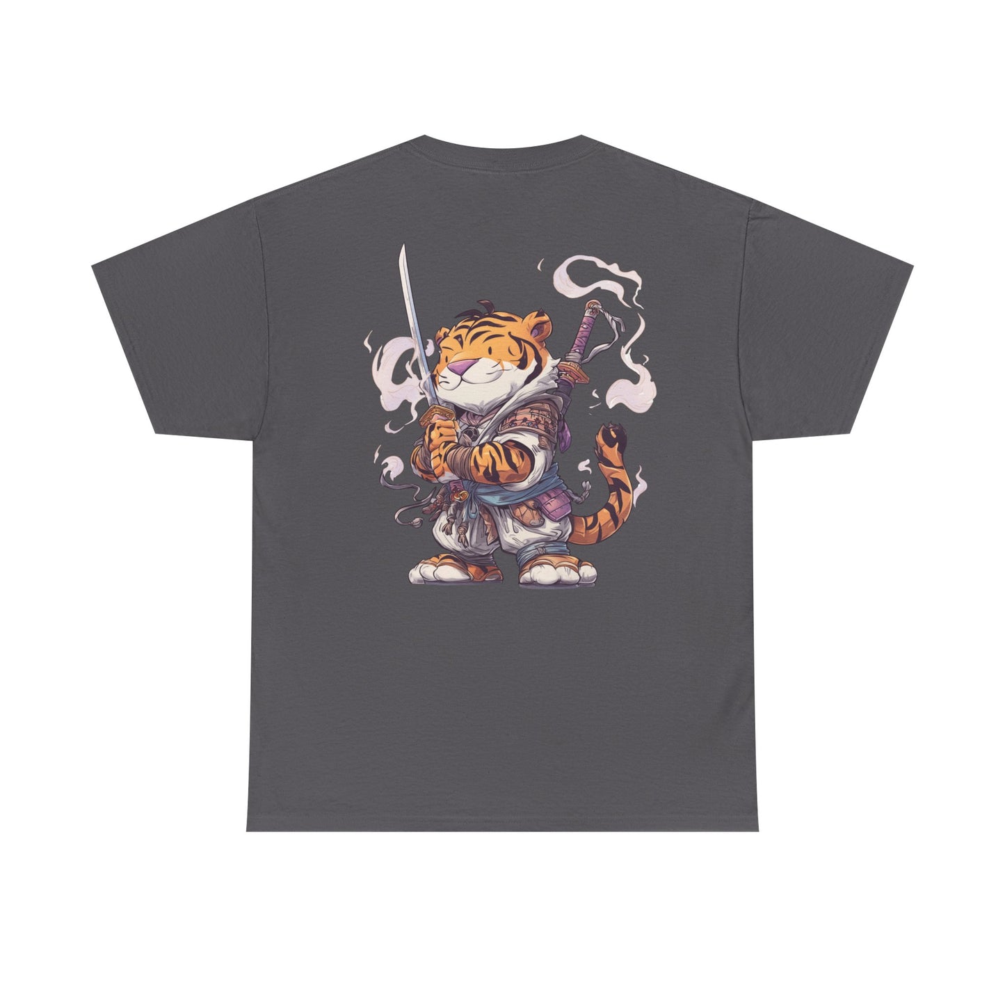 Tee - Tiger Samurai Cute Warrior Cat Graphic T-Shirt
