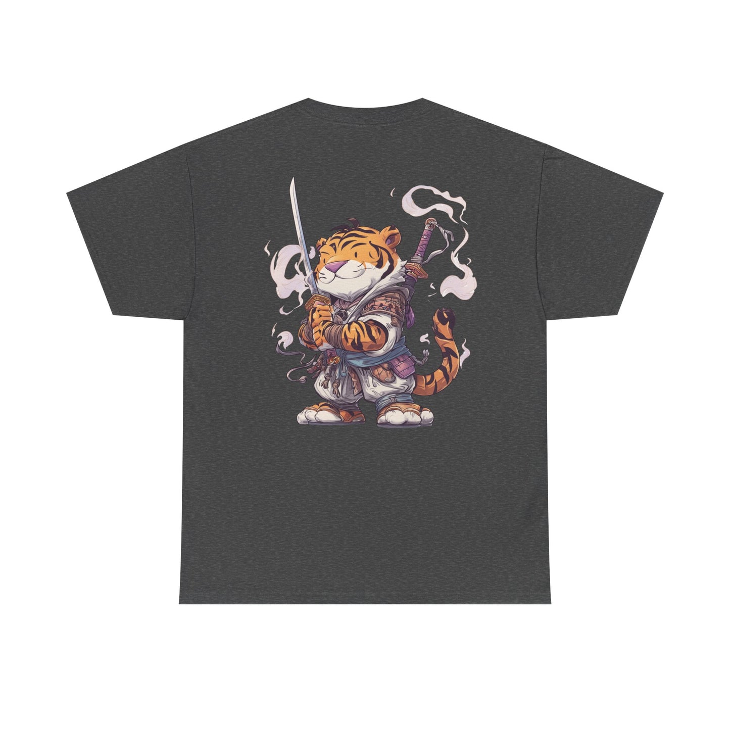 Tee - Tiger Samurai Cute Warrior Cat Graphic T-Shirt