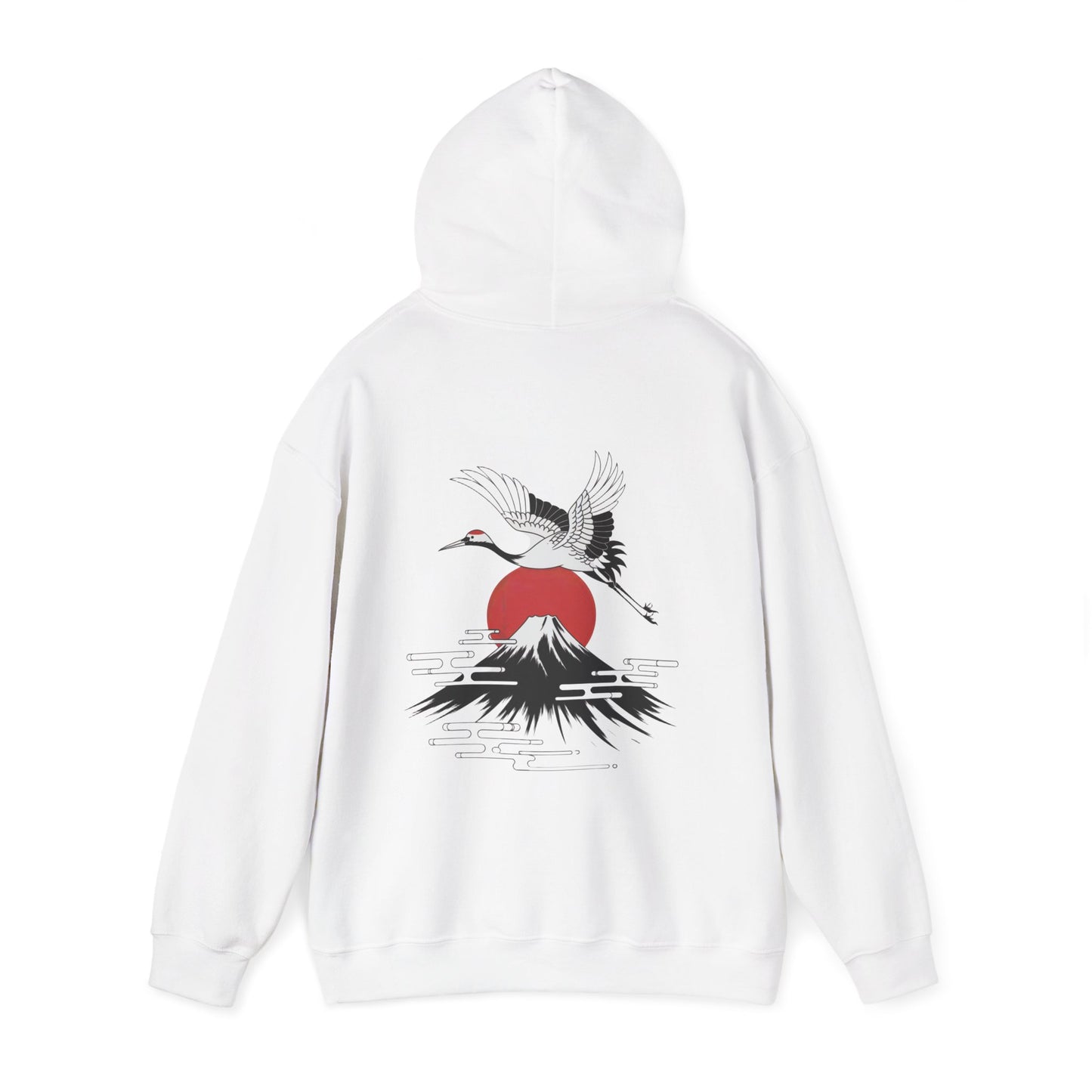 Crane & Rising Sun Mountain Hoodie