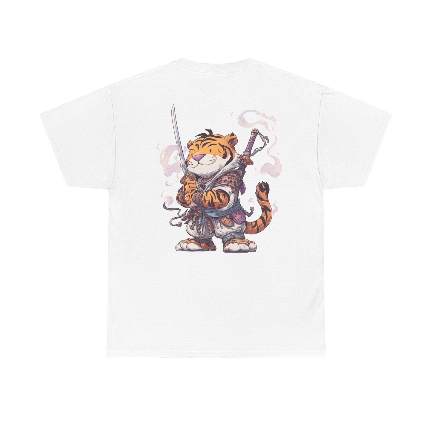 Tee - Tiger Samurai Cute Warrior Cat Graphic T-Shirt